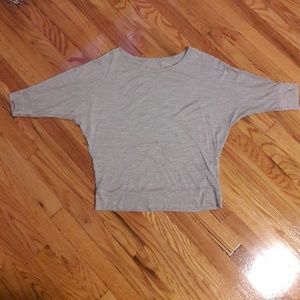 Eileen Fisher silk and cotton grey shirt